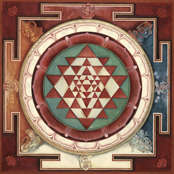 Sri Yantra, which represents the universe recursively