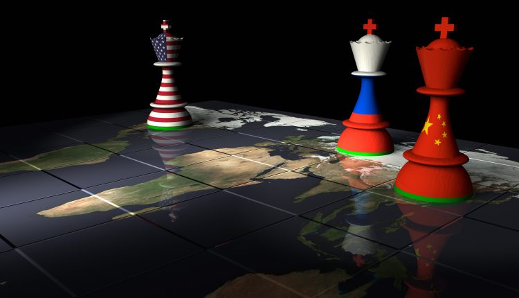 USA, Russia and China Chess Standoff